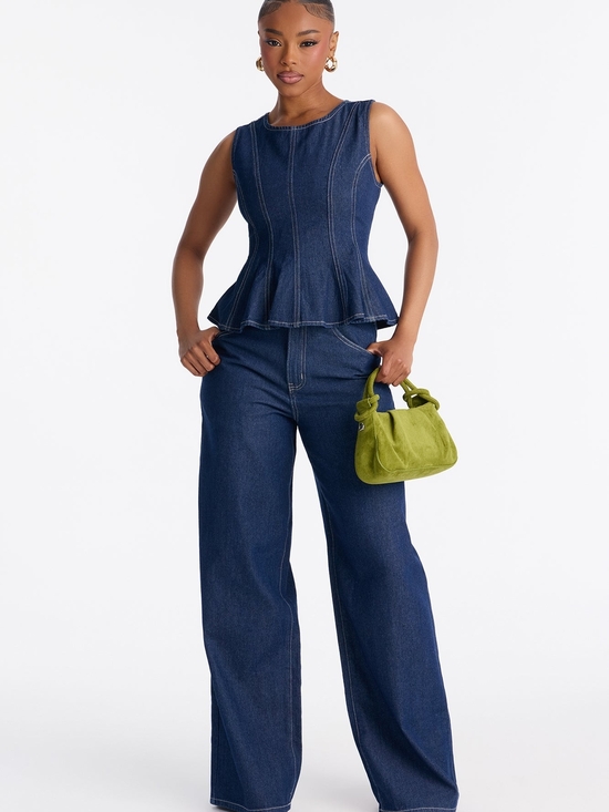 Fashion Nova Denim - Fashion Nova Denim Pant Set